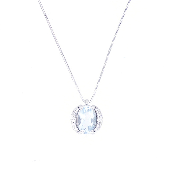 Collana Bliss Donna Bl le favole in Oro bianco Acquamarina 20117020 - 20117020
